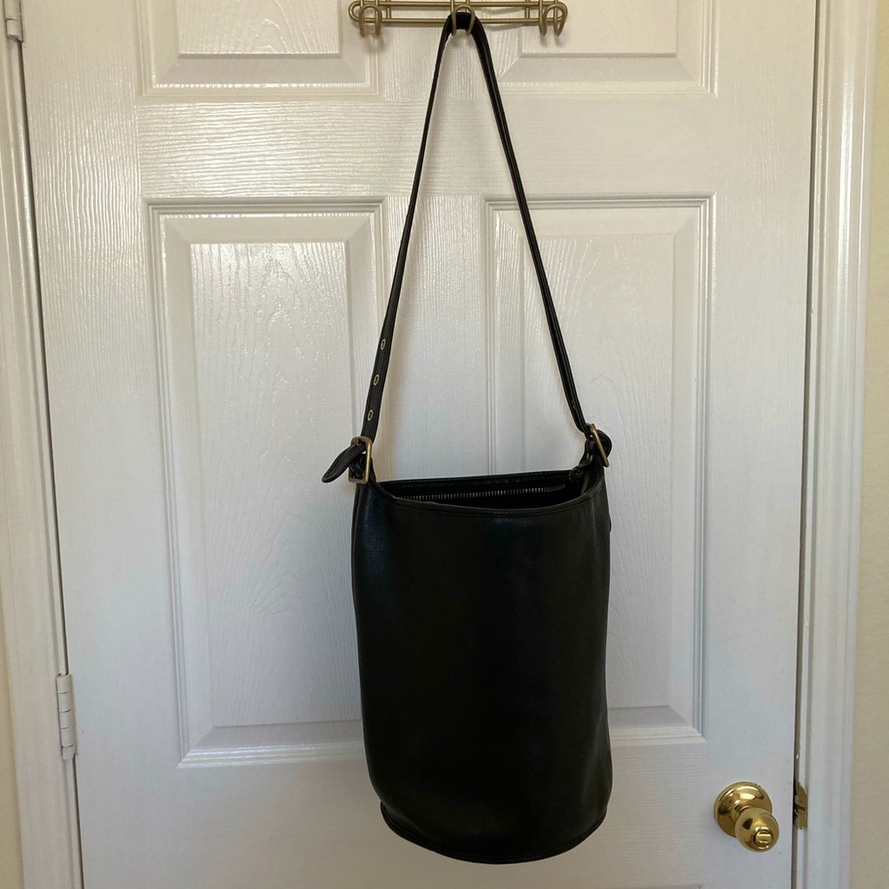 Black Coach XL Bucket Bag